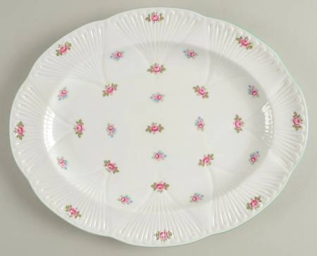 Rosebud (Dainty Shape) 12" Oval Serving Platter