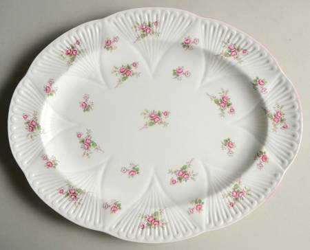Bridal Rose (Dainty Shape) 12" Oval Serving Platter