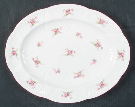 Bridal Rose (Dainty Shape) 12" Oval Serving Platter