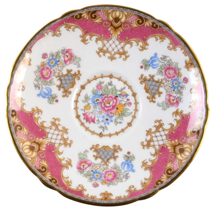 Sheraton Pink (13289, Scalloped) Saucer for Footed Cup
