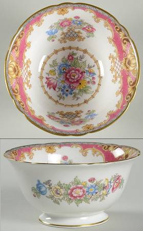Sheraton Pink (13289, Scalloped) Open Sugar Bowl