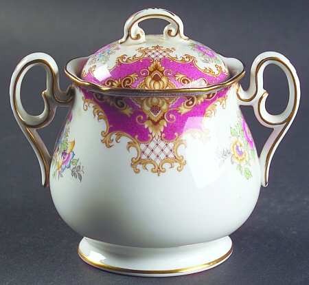 Sheraton Pink (13289, Scalloped) Sugar Bowl & Lid