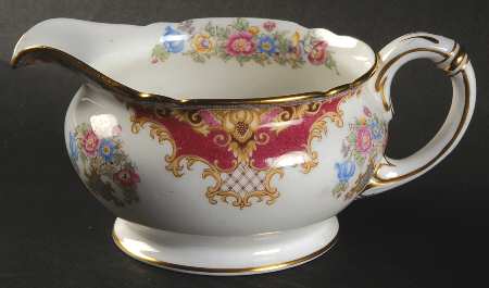 Sheraton Pink (13289, Scalloped) Gravy Boat