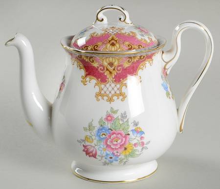 Sheraton Pink (13289, Scalloped) Mini Teapot & Lid
