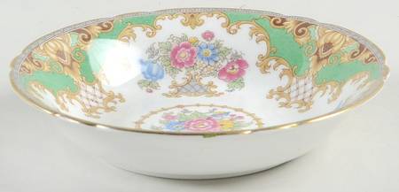 Sheraton Green (Scalloped) Fruit/Dessert (Sauce) Bowl