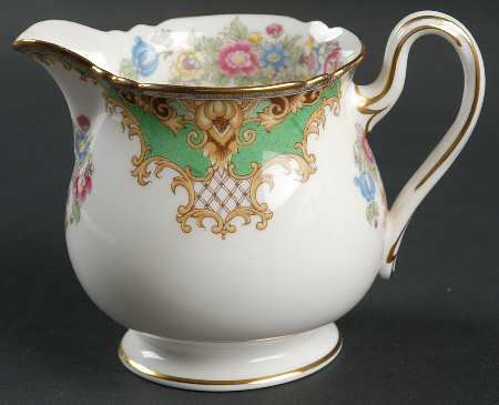 Sheraton Green (Scalloped) Creamer