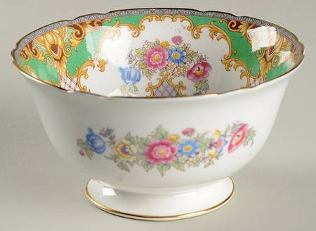 Sheraton Green (Scalloped) Cranberry Bowl
