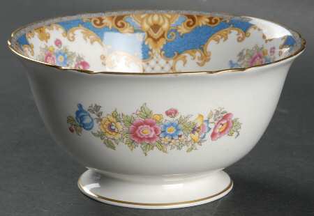 Sheraton Blue (Scalloped) Cranberry Bowl