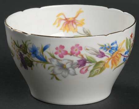 Spring Bouquet (Gainsborough, Scalloped) Open Sugar Bowl