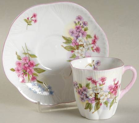 Stocks (Dainty Shape) Flat Demitasse Cup & Saucer Set