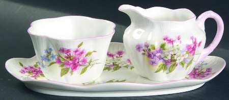 Stocks (Dainty Shape) Mini Creamer & Open Sugar with Tray