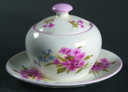 Stocks (Dainty Shape) Mustard & Lid with Underplate