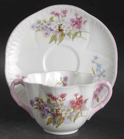 Stocks (Dainty Shape) Flat Bouillon Cup & Saucer
