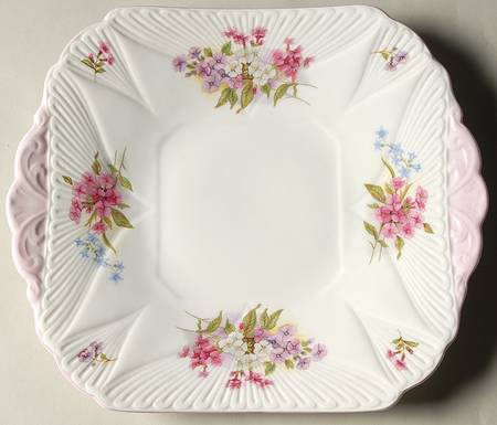 Stocks (Dainty Shape) Square Handled Cake Plate
