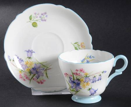 Wild Flowers (Gainsborough) Footed Demitasse Cup & Saucer Set