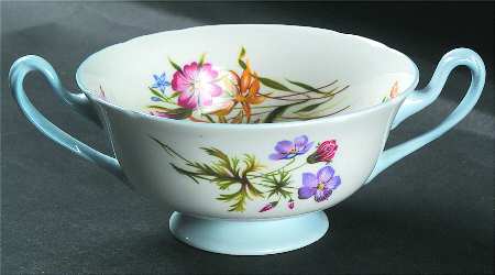 Wild Flowers (Gainsborough) Footed Cream Soup Bowl