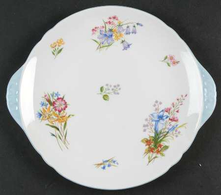 Wild Flowers (Gainsborough) Handled Cake Plate