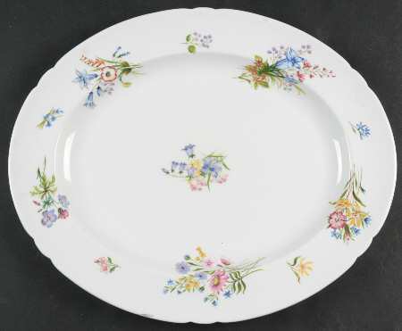 Wild Flowers (Gainsborough) 14" Oval Serving Platter