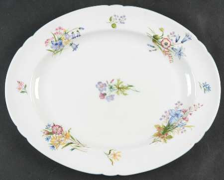 Wild Flowers (Gainsborough) 12" Oval Serving Platter