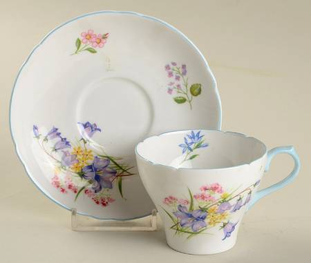 Wild Flowers (Gainsborough) Flat Demitasse Cup & Saucer Set