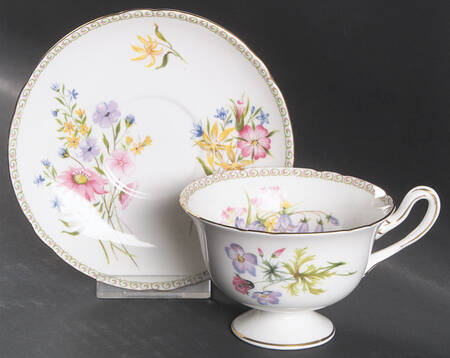 Wild Flowers (Gainsborough) Footed Cup & Saucer Set