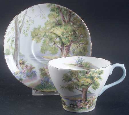 Woodland Flat Cup & Saucer Set