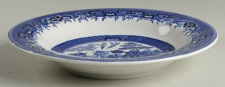 Blue Willow Blue Large Rim Soup Bowl