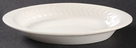 Carlton (All White, Embossed Laurel) Relish