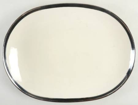 Midnight Halo 15" Oval Serving Platter