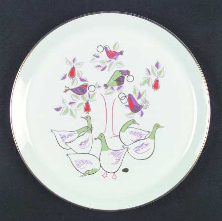 Twelve Days of Christmas Dinner Plate