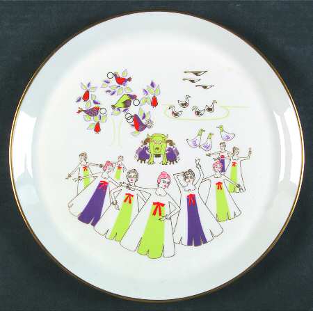 Twelve Days of Christmas Dinner Plate