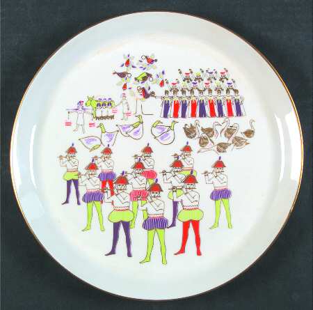 Twelve Days of Christmas Dinner Plate