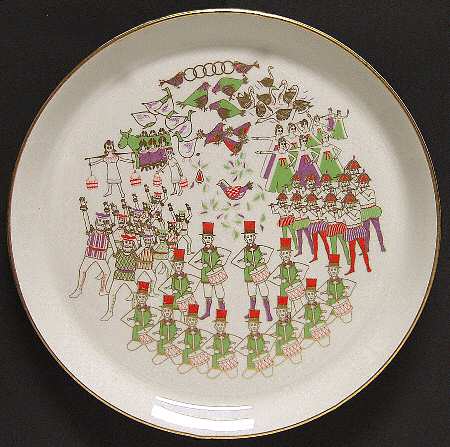 Twelve Days of Christmas Dinner Plate
