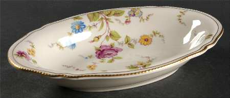 Sunnyvale Gold (Gold Trim) 10" Oval Vegetable Bowl