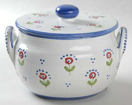 Le Petite Fleur 1.25 Qt Round Covered Casserole