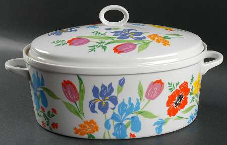 Primavera 3 Quart Oval Covered Casserole