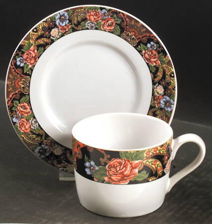 Victorian Garden Flat Cup & Saucer Set