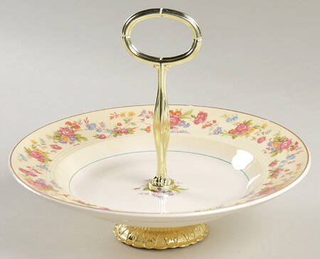 Debutante 6"-7" Handled Footed Nut Dish HC