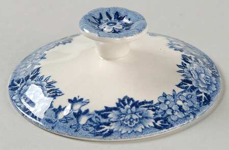 English Village Blue Lid for Sugar Bowl