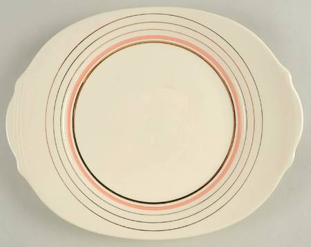 Georgian Salmon 12" Oval Serving Platter