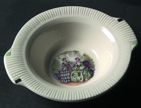 Godey Prints (Ribbed Rim) Lugged Cereal Bowl