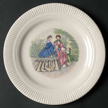 Godey Prints (Ribbed Rim) Bread & Butter Plate