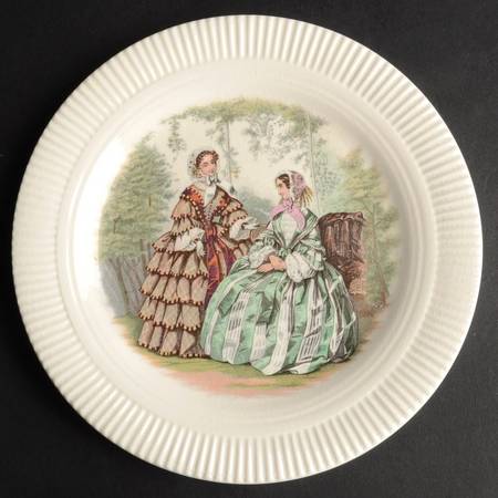 Godey Prints (Ribbed Rim) Bread & Butter Plate