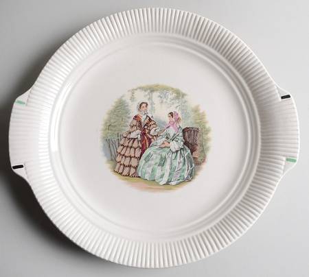 Godey Prints (Ribbed Rim) 13" Chop Plate (Round Platter)