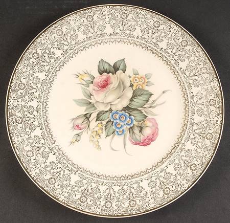 Royal Rose Bouquet Large Dinner Plate