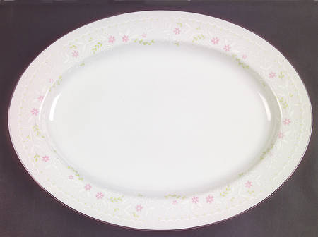 Spring Blossom 14" Oval Serving Platter