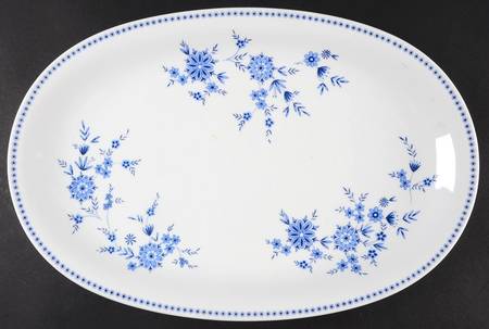Bavarian Blue 14" Oval Serving Platter