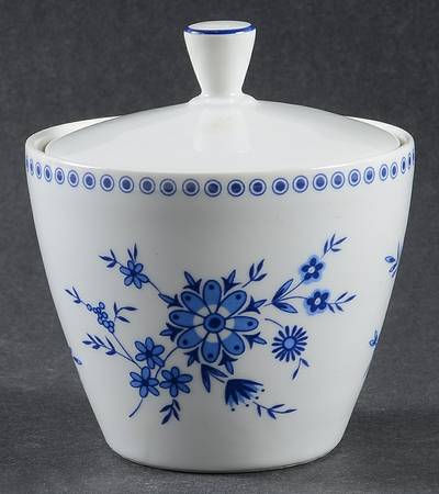 Bavarian Blue Sugar Bowl & Lid