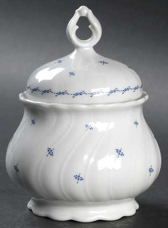 Elisa Blue (No Trim) Sugar Bowl & Lid