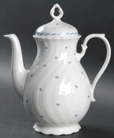 Elisa Blue (No Trim) Coffee Pot & Lid